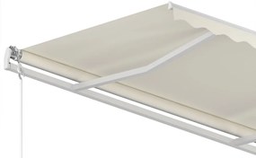Toldo retrátil manual 350x250 cm cor creme