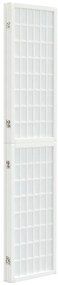Biombo dobrável com 3 painéis estilo japonês 120x170 cm branco