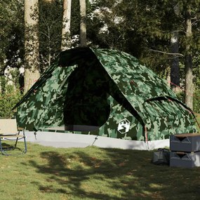Tenda familiar cúpula para 6 pessoas impermeável camuflagem
