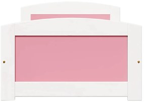 Sofá-cama com 2 gavetas sem colchão 90x200 cm IRUN branco&amp;rosa