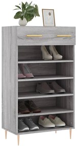 Sapateira 60x35x105 cm derivados de madeira cinzento sonoma