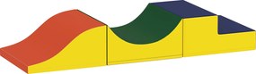 AIYAPLAY Conjunto de 3 peças para escalar e engatinhar para crianças pequenas, couro sintético, espuma, amarelo | Aosom Portugal