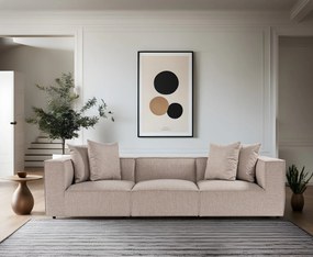 Sofá de 3 Lugares Sora – Bege Areia – 270 cm x 65 cm x 95 cm
