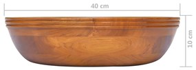 Lavatório Φ40x10 cm madeira de teca maciça