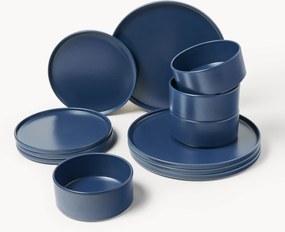 Conjunto de loiça artesanal Lowri, 4 pessoas, conjunto de 12