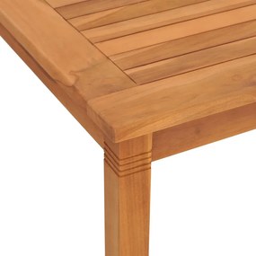 Mesa de jantar p/ jardim 85x85x75 cm madeira de teca maciça