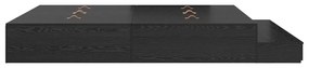 Estrutura de Cama Armazenamento Carvalho Preto 180x200 cm