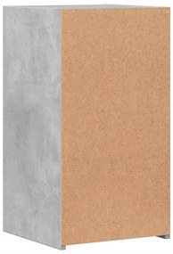 Mesa de cabeceira 35x34x65 cm derivados madeira cinza cimento