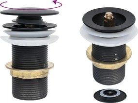 vidaXL Válvula escoam. s/ função antitransbordo 6,4x6,4x9,1 cm preto