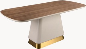 Mesa de jantar com tampo em madeira Prudencio