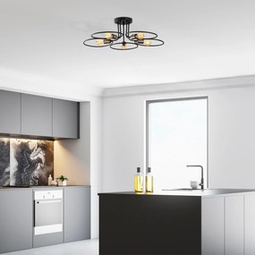 Candeeiro de Teto Circle – Preto – 73 x 73 cm