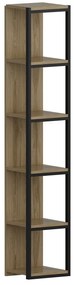 Estante Texas – Carvalho e Preto – 33,7 cm x 180 cm x 29,5 cm