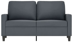 Sofá de 2 lugares 120 cm veludo cinza-escuro