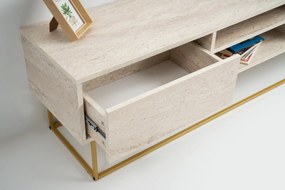 Móvel de TV Escape – Travertine Gold – 180 cm x 50 cm x 40 cm