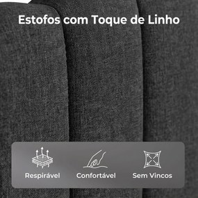 Cama de Casal Estofada 160x200 cm (COLCHÃO NÃO INCLUIDO) com Cabeceira Ajustável Acolchoada Ripas de Madeira Cinzento-Antracite