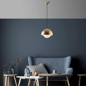 Candeeiro Suspenso Camgoz – Dourado – 30 x 30 x 108 cm