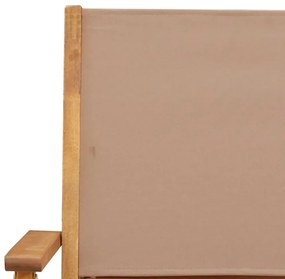 3 pcs conjunto bistrô tecido e madeira maciça cinza-acastanhado