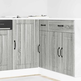 vidaXL Armário de cozinha inferior Lucca deriv. madeira cinzento sonoma