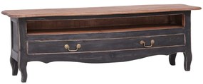 vidaXL Móvel de TV 120x30x40 cm madeira de mogno maciça preto