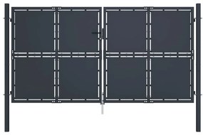 vidaXL Portão de jardim 300x200 cm aço antracite