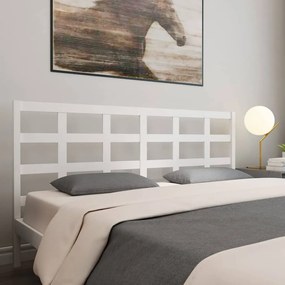 Cabeceira de cama 205,5x4x100 cm madeira de pinho maciça branco