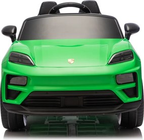 Carro elétrico para Crianças 2 a 6 anos 12V 4x4 Porsche Macan, Rodas de espuma EVA, Controle remoto Verde