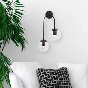 Aplique de Parede Jewel – Preto – 30 x 24 cm