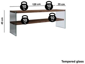 Móvel TV TV1003 – Walnut – 120 cm x 45 cm x 35 cm