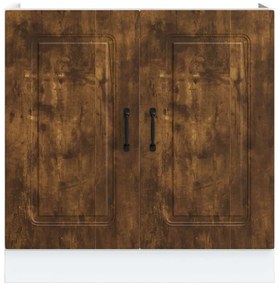 Armário baixo lavatório Kalmar fumado carvalho 80x46x81,5 cm
