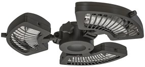 Outsunny Aquecedor por Infravermelhos para Chapéu de Sol 2400W Aquecedor Exterior Elétrico de Alumínio com 3 Níveis de Aquecimento Ø55x8 cm Preto