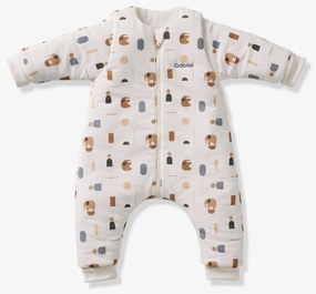 Macacão PETIT ELEPHANT, mangas compridas amovíveis branco estampado