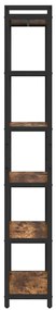 Estante Carvalho fumado 60 x 30 x 188 cm MDF e Aço