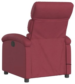 Poltrona de massagens reclinável tecido vermelho tinto