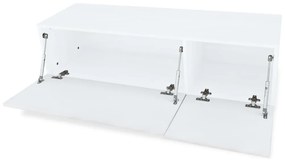 Móvel de TV de Parede Cardani de 240 cm - Branco Brilhante/Branco - De