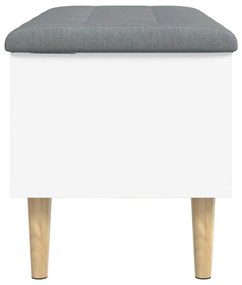 Banco de arrumação 82x42x46 cm derivados de madeira branco