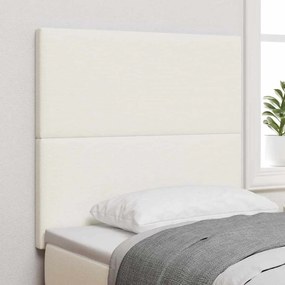 Cabeceira vidaXL Design Simples Creme 80 cm Tecido de Veludo