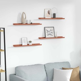 vidaXL Prateleira de Parede 4 pcs Vermelho 60 x 9 x 3 cm