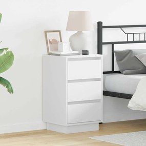 Criado-Mudo com LED Branco 39x34.5x65 cm Madeira Engenheirada