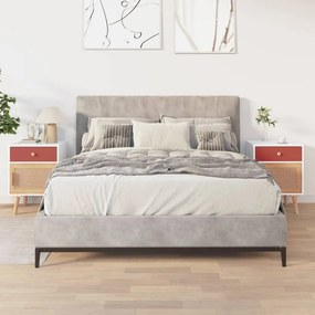 vidaXL Mesas de cabeceira 2pcs 40x30x55 cm derivados de madeira branco