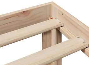 Cama com estante sem colchão 200x200 cm pinho maciço