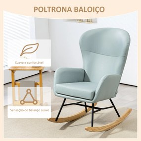 Poltrona Baloiço Estofada em Veludo Poltrona Baloiço Relax com Assento