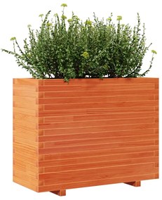 Vaso/floreira de jardim 90x40x72 cm pinho maciço castanho mel
