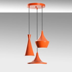Candeeiro de Teto Tom - Laranja - Diâmetro: 45 cm