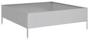 Canteiro elevado de jardim 100x100x33,5 cm aço galvanizado