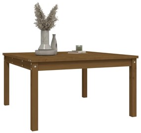 Mesa de jardim 82,5x82,5x45 cm pinho maciço castanho-mel