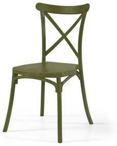 Cadeira PALMA Olive - Polipropileno com fibra de vidro - conjunto com 4 unidades