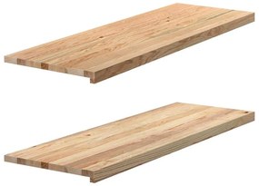 vidaXL Soleiras da janela 2 pcs 120x40x2cm carvalho maciço não tratado