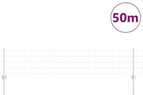 Cerca Euro com 11 Posts U Prata 0,4 x 50 m Aço
