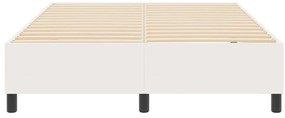 Cama Box VidaXL Creme 160x200 cm Tecido de Veludo Cotelê