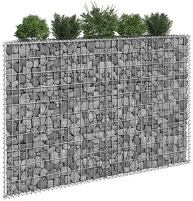 Canteiro elevado/cesto gabião trapézio 150x20x100cm aço galvan.